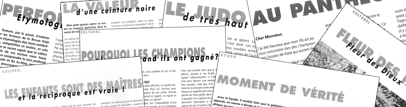 Articles écrits par Bernard Wirz pour le magazine DOJO